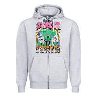 Heather Grey street rules Zipper Hoodie - Artiststas