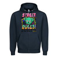 Navy street rules Zipper Hoodie - Artiststas