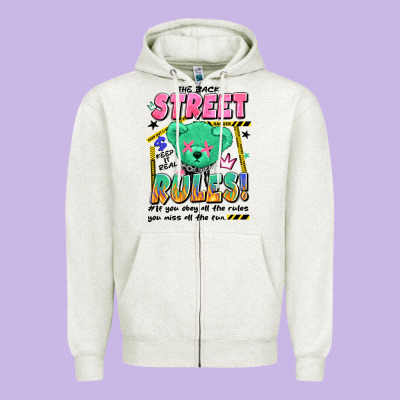 Street Rules Zipper Hoodie Designed By Artiststas