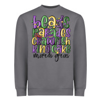 Storm beads parades crawfish king cake mardi gras Heavyweight Sweatshirt - MaliasSmallBusiness