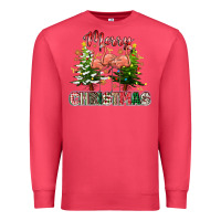 Cardinal Merry Christmas flamingo Premium Sweatshirt - texasbilliewilder