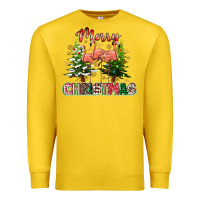 Lemon Merry Christmas flamingo Premium Sweatshirt - texasbilliewilder