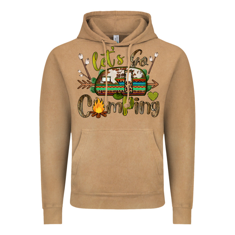 Let's Go Camping Vintage Hoodie by BarkalooDesign | Teevron