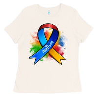 Bone autism ribbon Ladies Tee - Zillion Design Studio