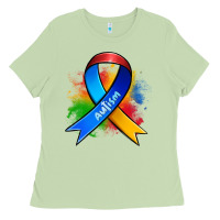 Matcha autism ribbon Ladies Tee - Zillion Design Studio