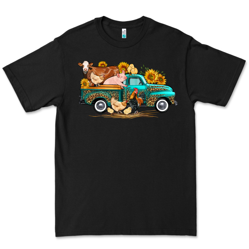 Western Farm Truck Farm Animals Premium Tee by FaDigitalArtStudio | Teevron