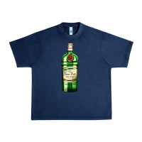 Navy have fun gin bottle Urban Heavy Tee - AdoDesignShop
