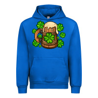 Cobalt St. Patrick's Beer and shamrock Urban Hoodie - OliviaCreatesArt