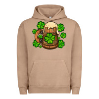 Pigment Burro St. Patrick's Beer and shamrock Urban Hoodie - OliviaCreatesArt