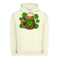 Pigment Pistachio St. Patrick's Beer and shamrock Urban Hoodie - OliviaCreatesArt