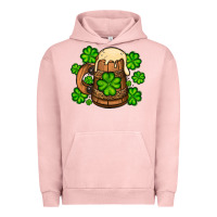 Pigment Salmon St. Patrick's Beer and shamrock Urban Hoodie - OliviaCreatesArt