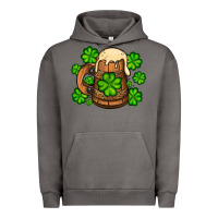 Pigment Tornado St. Patrick's Beer and shamrock Urban Hoodie - OliviaCreatesArt