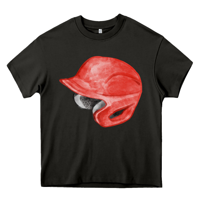 Red Baseball Helmet Fa Element Heavy Core Tee by FaDigitalArtStudio | Teevron