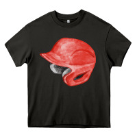 Asphalt red baseball helmet fa element Heavy Core Tee - FaDigitalArtStudio