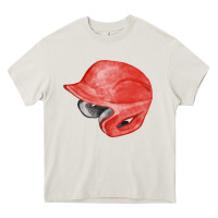 Cream red baseball helmet fa element Heavy Core Tee - FaDigitalArtStudio