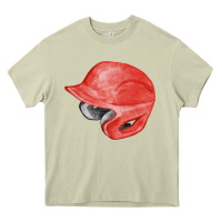 Mossy red baseball helmet fa element Heavy Core Tee - FaDigitalArtStudio
