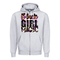 Heather Grey black girl magic Zipper Hoodie - Artiststas