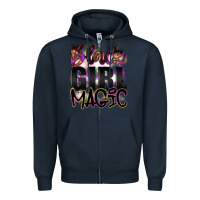 Navy black girl magic Zipper Hoodie - Artiststas
