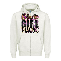 Oatmeal Heather black girl magic Zipper Hoodie - Artiststas