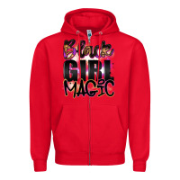 Red black girl magic Zipper Hoodie - Artiststas