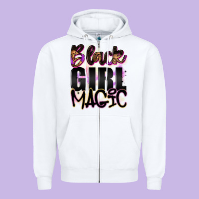 Black Girl Magic Zipper Hoodie Designed By Artiststas
