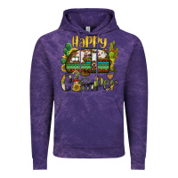 Cloud Purple happy camper caravan and gnome Vintage Hoodie - BarkalooDesign