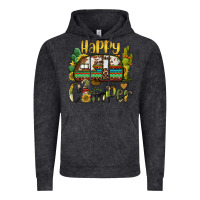 Vintage Black happy camper caravan and gnome Vintage Hoodie - BarkalooDesign