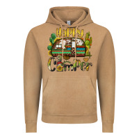 Vintage Camel happy camper caravan and gnome Vintage Hoodie - BarkalooDesign