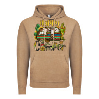 Vintage Coffee happy camper caravan and gnome Vintage Hoodie - BarkalooDesign
