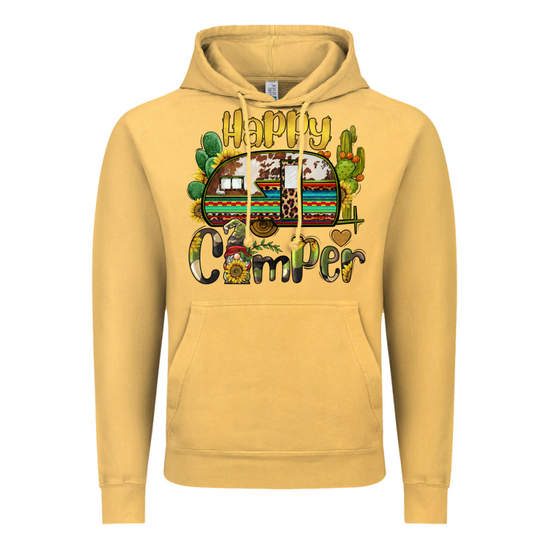 Happy Camper Caravan And Gnome Vintage Hoodie by BarkalooDesign | Teevron