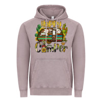 Vintage Zinc happy camper caravan and gnome Vintage Hoodie - BarkalooDesign