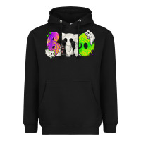 Black Boo Ghost Cat Heavyweight Hoodie - texasbilliewilder
