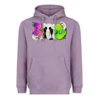 Lavender Boo Ghost Cat Heavyweight Hoodie - texasbilliewilder
