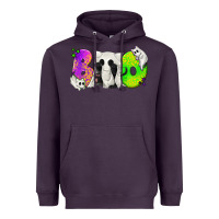 Plum Boo Ghost Cat Heavyweight Hoodie - texasbilliewilder