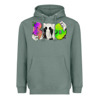 Sage Boo Ghost Cat Heavyweight Hoodie - texasbilliewilder