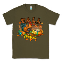 Army Green Fall Vibes Classic Tee - CowhideDigitalArt