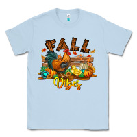 Dusty Blue Fall Vibes Classic Tee - CowhideDigitalArt