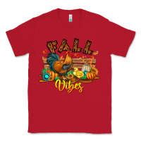 Red Fall Vibes Classic Tee - CowhideDigitalArt
