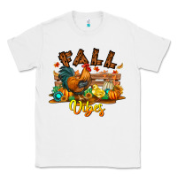 White Fall Vibes Classic Tee - CowhideDigitalArt