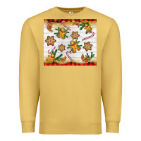 Antique Gold Christmas gingerbread cookies and candy cane Premium Sweatshirt - NancyCooperArtShop