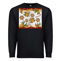 Black Christmas gingerbread cookies and candy cane Premium Sweatshirt - NancyCooperArtShop