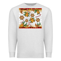 Oatmeal Heather Christmas gingerbread cookies and candy cane Premium Sweatshirt - NancyCooperArtShop