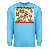 Ocean Blue Christmas gingerbread cookies and candy cane Premium Sweatshirt - NancyCooperArtShop