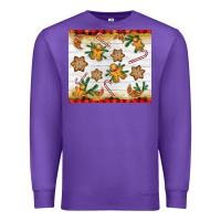 Purple Christmas gingerbread cookies and candy cane Premium Sweatshirt - NancyCooperArtShop