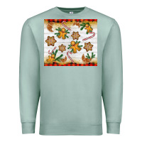 Seafoam Christmas gingerbread cookies and candy cane Premium Sweatshirt - NancyCooperArtShop