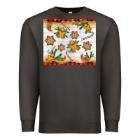 Smoke Christmas gingerbread cookies and candy cane Premium Sweatshirt - NancyCooperArtShop
