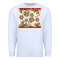 White Christmas gingerbread cookies and candy cane Premium Sweatshirt - NancyCooperArtShop