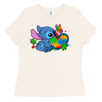 Bone autism stitch heart Ladies Tee - Zillion Design Studio