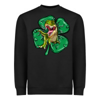 Black dinosaur st patricks day Heavyweight Sweatshirt - MaliasSmallBusiness