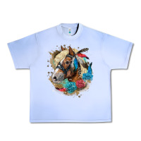 Grape Ice haflinger horse floral Urban Heavy Tee - LillyAllenDesigns